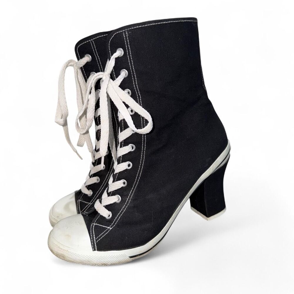 Y2K Soda Punk Emo Laceup Heeled Sneakers